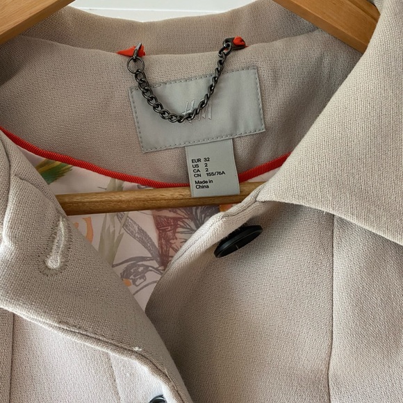 H&M Grey Jacket Blazer Size 2 - Picture 10 of 10